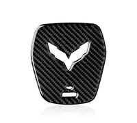 BTFWM Autocollant de volant de voiture, for Chevrolet, for Corvette C7 2014 2015 2016 2017 2018 2019, accessoires en fibre de carbone Autocollants de volant (Size : Schwarz)