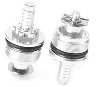 BTFWM Boulons d'amortisseur de Fourche Avant 33 mm, Couvercle de vis, ajusteurs CNC Argent, for Moto CMX250 Housses de Fourche
