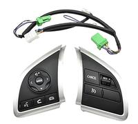 BTFWM Bouton de croisière commutateur commande volant multifonction voiture, pour Mitsubishi Asx, pour Outlander 2013 2014 2015 2016 2017 2018 Kit de boutons de volant(BLACK For Mirage 14 15)