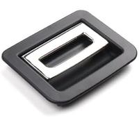 BTFWM Bouton de Verrouillage poignée Tapis Sol Couverture Queue Bagage Coffre arrière Voiture, pour Porsche, pour Cayenne, pour 7P5 2011-2016 Sangle de Tapis de Coffre(Black A Beige Plastic)