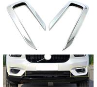 BTFWM Garniture de cadre décoration phare antibrouillard pour avant chromé Abs, pour XC40 2018 à 2022, Kit carrosserie extérieure voiture gauche Insert de calandre de pare-chocs