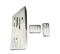 BTFWM Garniture de plaque pédale repose-pied voiture, for Tesla, modèle 3 2017 2018, couvercle d'accélérateur en acier inoxydable, pied Protection de pédale de voiture(Black KIT 3PC)