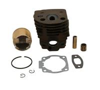 BTFWM Kit de joint de collecteur d'admission de roulement de piston de culasse de 45 mm, for Husqvarna, pièces de moteur de tronçonneuse 55 51 50 plaque Nikasil Pièces pour machines de jardin