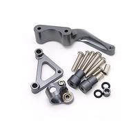 BTFWM Kit de montage support d'amortisseur stabilisation direction réglable for motos, for 696 796 795 1100, for Monster, aluminium CNC Amortisseur de direction pour moto(Titanium)