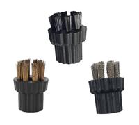 BTFWM Lot de 3 têtes de brosse en laiton et nylon for nettoyeur à vapeur X500 X700, pièces de rechange for nettoyage de sol, tapis, poils d'animaux Accessoires pour nettoyeurs vapeur