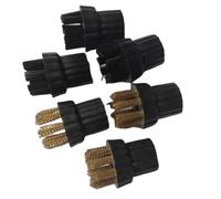 BTFWM Lot de 6 têtes de brosse en laiton et nylon for nettoyeur à vapeur, accessoires de rechange for balai à vapeur Accessoires pour nettoyeurs vapeur