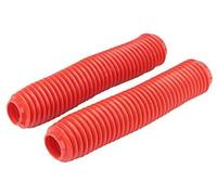 BTFWM Moto Avant, for Fourche Bottes 360 x 60mm Amortisseur Universel Cache-poussière en Caoutchouc, Fourche Couverture, 1 Paire, Rouge Housses de Fourche