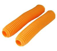BTFWM Moto Avant, for Fourche Bottes 360 x 60mm Amortisseur Universel Cache-poussière en Caoutchouc, Fourche Couverture, 1 Paire, Orange Housses de Fourche