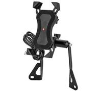 BTFWM Support de téléphone GPS for Moto, for Moto, for Guzzi, for V85TT V85 TT 2019 2020 Pare-Brise Plaque Navigation for Portable Support de téléphone pour Guidon de Moto(Black USB Charging B)