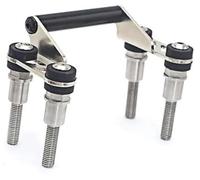 BTFWM Support de téléphone Moto, for BMW, F750GS F800GS F700GS R1200R 12 mm Guidon Navigation for Portable Chargement USB Support de téléphone pour Guidon de Moto(Black B)