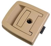 BTFWM Tapis de Coffre Arrière Voiture Poignée Sol Compartiment à Bagages, pour X5, pour X6 E70 E71 E72 F15 F16 F07 Sangle de Tapis de Coffre(Beige with Lock Hole)
