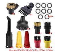 BTFWM Tête de brosse puissante buse accessoires aspirateur à vapeur portatif SC1 SC2 SC3 SC4 SC5 SC7 CTK10 CTK20 pièces Accessoires pour nettoyeurs vapeur(Set-16)