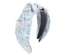 Btgghytr Bandeau large pour femmes et filles, vacances, mer, plage, coquillages, fausses perles, nœud