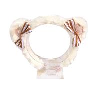 Btgghytr Bandeau pour femmes et filles avec oreilles d'ours en fourrure - Serre-tête avec nœud Lolita - Accessoire de cosplay pour fête d'Halloween