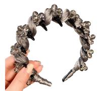 Btgghytr Bandeau pour femmes et filles, bandeau tendance en tissu à la mode avec tête de mort, bandeau antidérapant et mignon