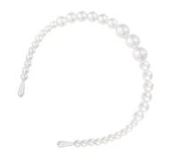 Btgghytr Bandeau pour femmes et filles, élégant avec nœuds accentués en fausses perles, accessoire de cheveux antidérapant pour femmes et filles