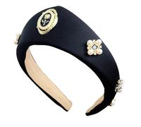 Btgghytr Bandeau pour femmes et filles, élégant bandeau avec perles roses pour femmes, style vintage, accessoire de cheveux élégant