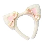 Btgghytr Bandeau pour femmes et filles, oreilles de chaton en peluche avec poignée en silicone antidérapante pour jeux de rôle et sport