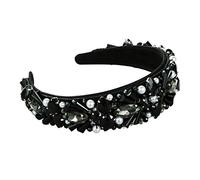 Btgghytr Bandeau pour femmes et filles, style baroque, rétro, luxueux, bandeau coloré avec perles de cristal, bijoux pour cheveux, bandana mignon accessoire pour cheveux