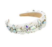 Btgghytr Bandeau pour femmes et filles, style baroque, rétro, luxueux, bandeau coloré avec perles de cristal, bijoux pour cheveux, bandana mignon accessoire pour cheveux