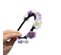 Btgghytr Bandeau pour femmes et filles - Style réaliste - En forme de fleur - Pour la photographie de printemps - Style ethnique - Serre-tête de fête de mariage - Joli bandeau pour cheveux