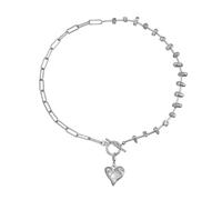Btgghytr Chaîne de cou multi-segments avec nœud d'amour élégant pour tous les jours et occasions spéciales en alliage pour femme, taille unique, Comme décrit, Comme décrit.
