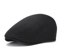 Btgghytr Chapeau de soleil Berretta design ventilé pour l'extérieur, résistant aux plis, facile d'entretien, essentiel de voyage, Noir , 9.36x6.24in
