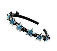 Btgghytr Double frange - Épingle à cheveux double couche - Tresse torsadée - Bandeau avec clips - Jolies pinces à cheveux tressées pour femmes et filles