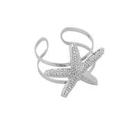 Btgghytr Élégant bracelet marin réglable mettant en valeur des étoiles de mer marines et des détails de conque, idéal pour un style décontracté ou de villégiature en alliage pour un usage quotidien