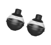 Btgghytr Lot de 2 moules à glaçons pour whisky, cocktails, boules avec base en silicone flexible et couvercle transparent - Passe au lave-vaisselle