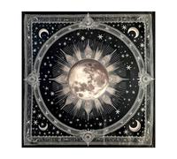 Btgghytr Moon Planet Nappe de table Motif Tarot Divinations Carte Tapisserie Sorcellerie