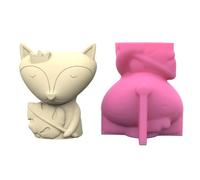 Btgghytr Moules en silicone pour résine artisanale, ours et gypse - Moule en silicone pour plantes grasses, béton, fleurs, vases, plâtre, ciment et argile, bougeoir