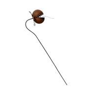 Btgghytr Piquet décoratif en métal en forme de fleur carnivore rouillée pour balcon, cour, extérieur