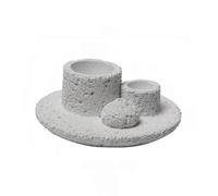 Btgghytr Plateau pour brûleurs de ciment à texture spatiale pour bâtons de sauge et attrape-cendres décoratifs, accessoires rituels
