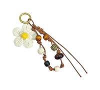 Btgghytr Porte-clés en corde tressée avec pendentif en forme de fleur pour sac à main, sac à dos, décoration de sac à main, b