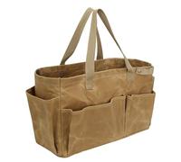 Btgghytr Sac de rangement en toile robuste pour casseroles de camping en plein air de grande capacité avec poignée de transport, kaki