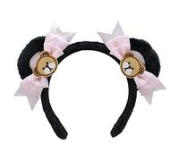 Btgghytr Serre-tête animaux mignons avec nœuds, anneau à cheveux durable en forme d'oreille d'ours pour le maquillage et la douche, accessoires pour cheveux