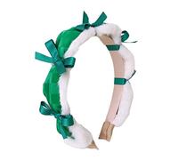 Btgghytr Serre-tête élégant en cuir synthétique pour femme et fille - Pour fête - Nœud à carreaux - Accessoire quotidien - Accessoire photo - Accessoire de cheveux mignon