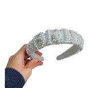 Btgghytr Serre-tête luxueux avec perles blanches - Diadèmes de princesse pour mariée - Diadèmes de mariée tendance pour mariage, anniversaire, bal de fin d'année, joli bandeau pour cheveux