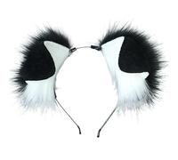 Btgghytr Serre-tête pour femmes et filles - Accessoire pour cheveux - Pour fête d'Halloween - Avec oreilles de bête - En peluche - Style Lolita