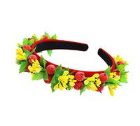 Btgghytr Serre-tête pour femmes, filles, femmes, filles, couronne de Noël, faite à la main, motif floral, baies sucrées, forêt, forêt, festival, fête, couronne mignon accessoires pour cheveux