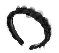 Btgghytr Serre-tête tendance marron clair tressé avec dents - Accessoires de cheveux antidérapants pour filles