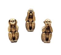 Btgghytr Statuette de trois singes de la sagesse avec inscription « See Not Hear Not Speak Not Evil » Décoration pour salon ou bureau