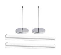 Btgghytr Support de reçus et broche de chèque, 2 canaux blancs, 2 supports autoportants, compteur de 30 cm / 11.8in