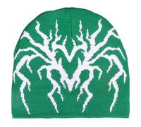 Btgghytr Year2000 Chapeau rétro marron reclus en forme de cœur lavable en machine en tricot acrylique unisexe accessoire de rue plusieurs tailles, Vert, 5458cm