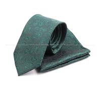 BTGYTTKL Cravates Homme Ensemble de cravates Paisley for hommes, mariage for, cravate Hanky rouge vert gris, Jacquard, accessoires fête(10)