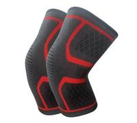 BTGYTTKL Genouillères D'hiver Genouillères unisexes (lot de 2) - Manchons compression Protection et soutien Idéales for le basketball, la course à pied, cyclisme tous les sports(Red,S)