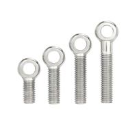 BTGYTTKL Piton Boulon à œil M5 M6 M8 en acier inoxydable 304 tête ronde et anneau de liaison, vis trou coulissant(M6x40,10Pcs)