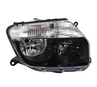 BTHMGBAE Ensemble Phare Pour Dacia Pour Duster 2008 2009 2010 2011 2012 Cadre Chromé Ou Noir Manuel Gauche Droite Oem 260100067R 260600069R(Black Frame Right)