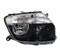 BTHMGBAE Ensemble Phare Pour Dacia Pour Duster 2008 2009 2010 2011 2012 Cadre Chromé Ou Noir Manuel Gauche Droite Oem 260100067R 260600069R(Black Frame Left)